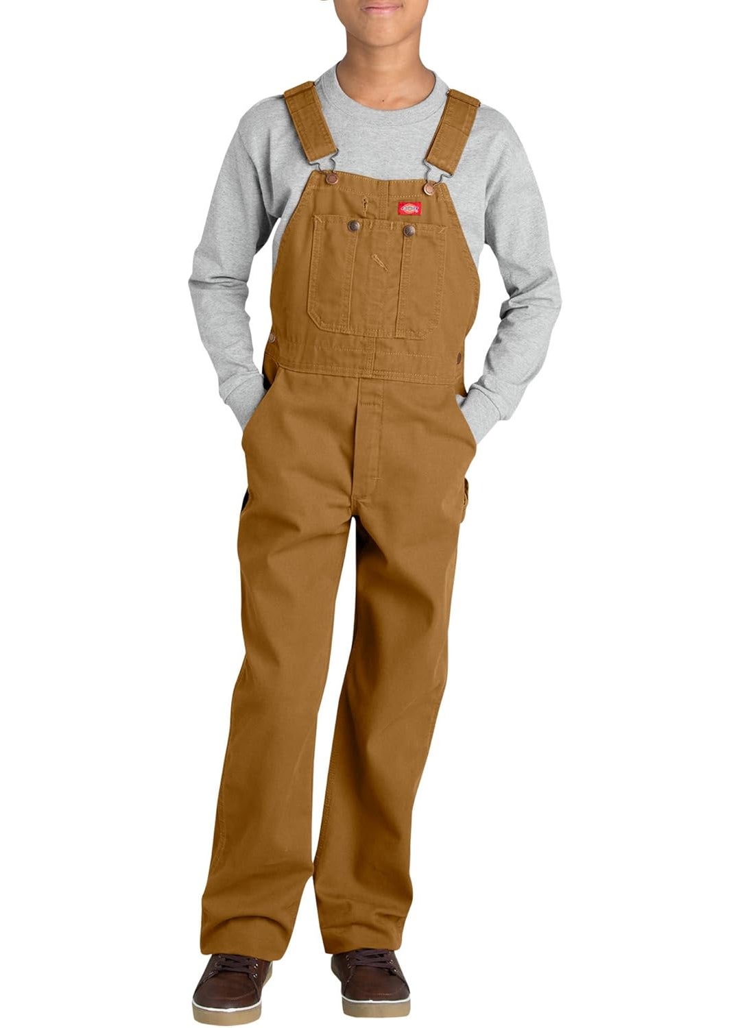 Dickies Dickies Big Boys Duck Bib Overall Brown Duck XLarge 1820  - Image 1