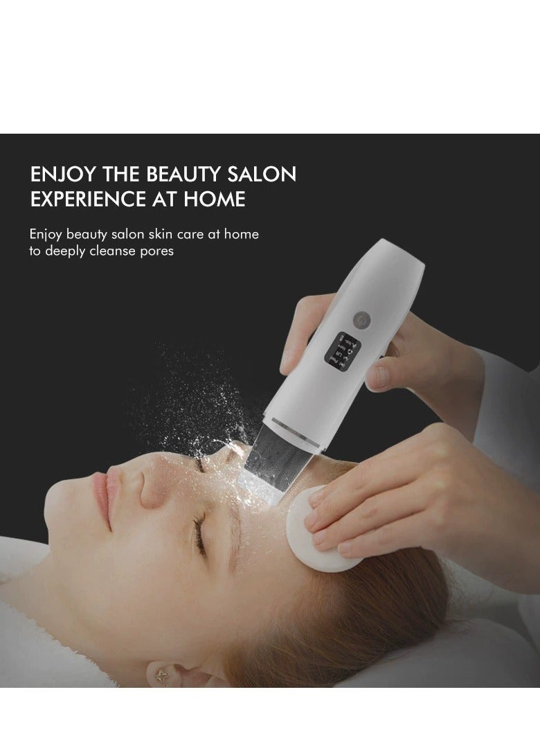 جهاز تنظيف البشرة ، أداة مزيل الرؤوس السوداء مع قاعدة قابلة لإعادة الشحن ، شاشة LCD ، مكشطة الجلد بالموجات فوق الصوتية أدوات العناية بالبشرة للتنظيف العميق للوجه - 4 أوضاع - Image 4
