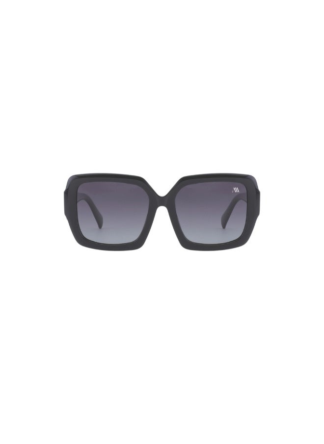 Kemet Eyewear Square Full Rim Women Vera Black Dark Gray Lens  - Image 2