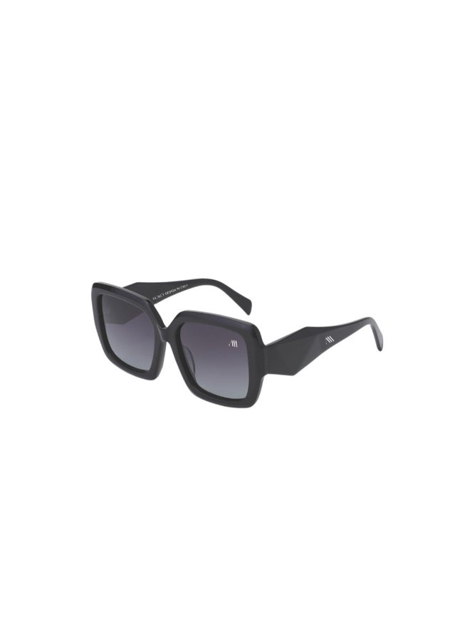 Kemet Eyewear Square Full Rim Women Vera Black Dark Gray Lens  - Image 1