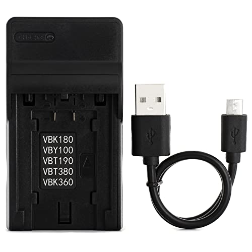 Norifon VW-VBK180 USB Charger for Panasonic HDC-HS60, HDC-HS80, HDC-SD40, HDC-SD60, HDC-SD80, HDC-SD90, HDC-TM40, HDC-TM60, HDC-TM80, HDC-TM90, SDR-H100, SDR-H85, SDR-S50, SDR-T50 Camera and More - Image 1