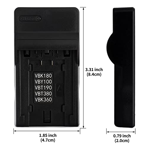Norifon VW-VBK180 USB Charger for Panasonic HDC-HS60, HDC-HS80, HDC-SD40, HDC-SD60, HDC-SD80, HDC-SD90, HDC-TM40, HDC-TM60, HDC-TM80, HDC-TM90, SDR-H100, SDR-H85, SDR-S50, SDR-T50 Camera and More - Image 3