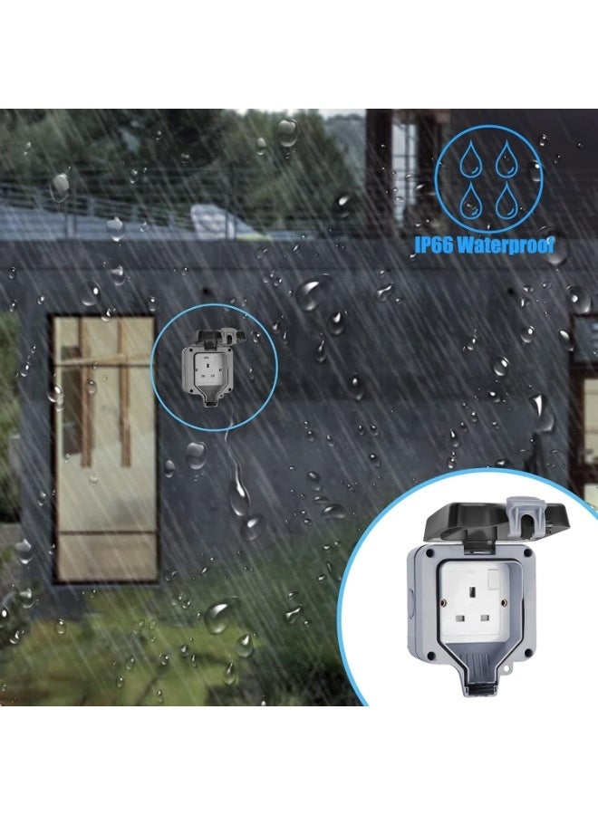 Fixer Weatherproof Outdoor Switched Power Socket – IP66 Waterproof & Dustproof Double Outlet for Garden, Patio & Outdoor Use - Image 5