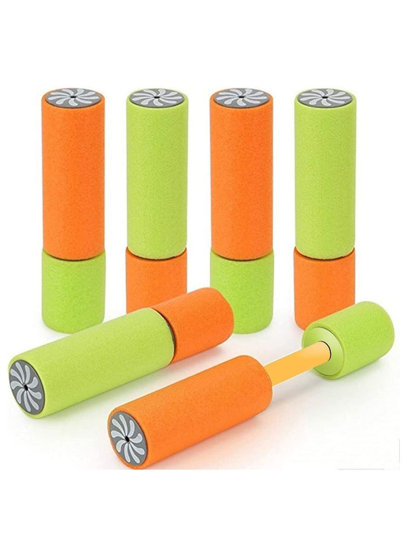 Excefore 6 Pcs Water Pistols, Water Cannon Gun Blaster Shooter Pump, Water Gun Up to 7m Away Super Water Pistol Soaker Blaster Tank Double Power Up Outdoor Water Fighting Toy for Kids Adults - Image 1