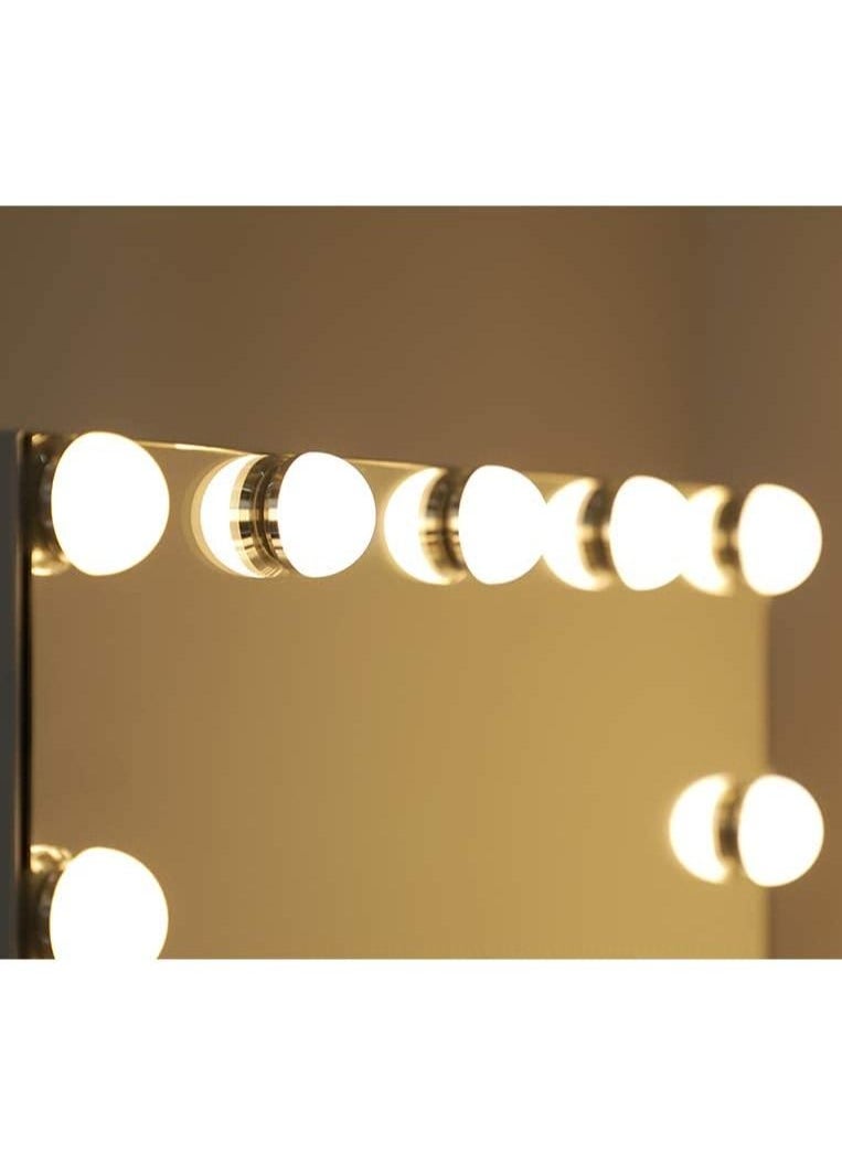 MAYLAN LED Lighted Makeup Vanity Mirror Hollywood Style Tabletop Mirrors for Makeup Dressing Table with 12 Dimmable Light  - Image 3