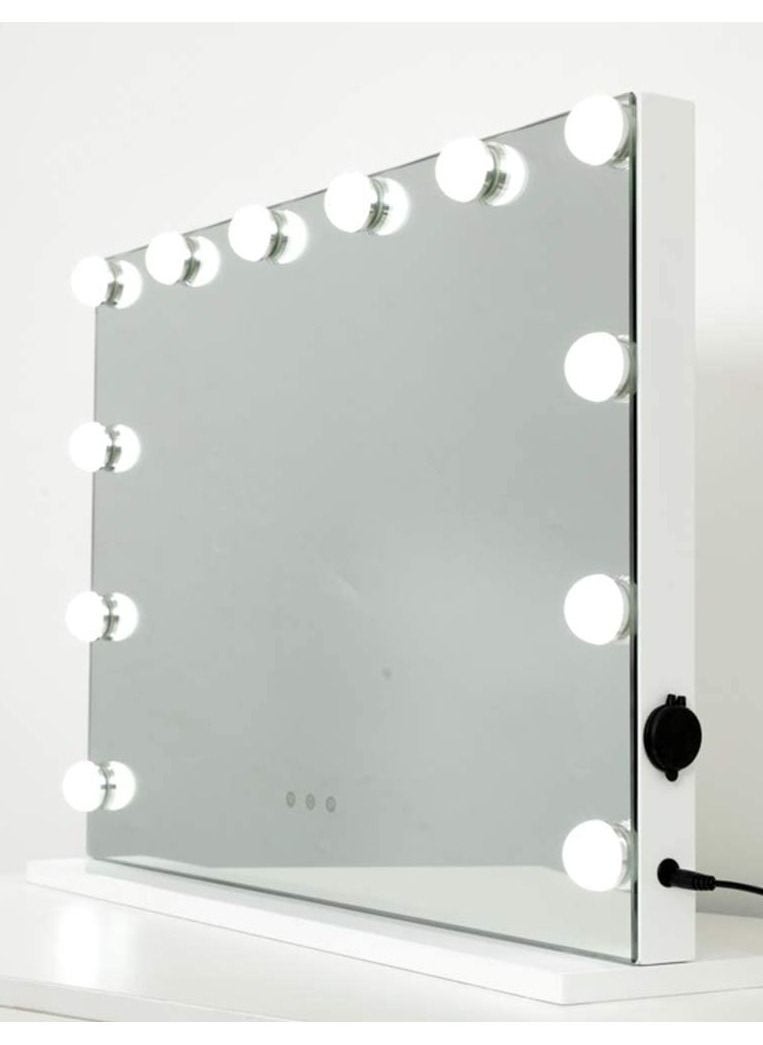 MAYLAN LED Lighted Makeup Vanity Mirror Hollywood Style Tabletop Mirrors for Makeup Dressing Table with 12 Dimmable Light  - Image 5