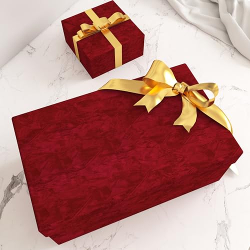 Decotalk Velvet Wallpaper Red Velvet Peel and Stick Wallpaper Felt Fabric Wall Paper Red 15.7x120 Inch Self Adhesive Velvets for Jewelry Box Drawer Felt Lining Solid Color Peel and Stick Flocking - Image 5