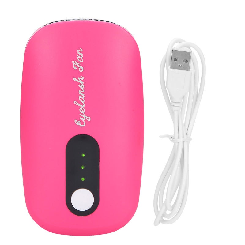 Eyelash Dryer Rose Red Compact Quiet Lash Dryer - USB Rechargeable Long Endurance Eyelash Extension Glue Dryer for Lash Artists - Image 1