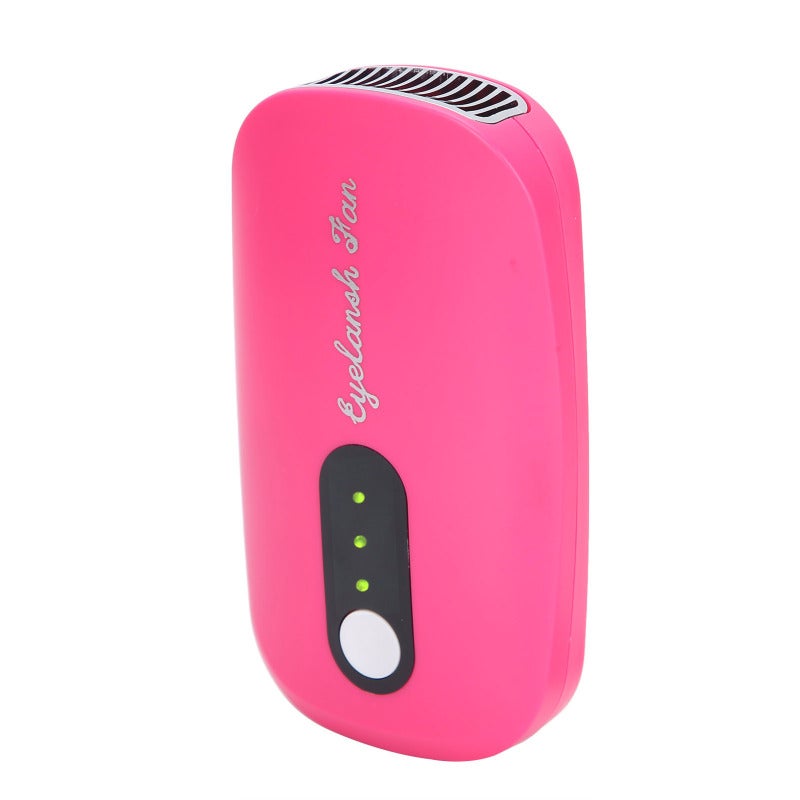 Eyelash Dryer Rose Red Compact Quiet Lash Dryer - USB Rechargeable Long Endurance Eyelash Extension Glue Dryer for Lash Artists - Image 3