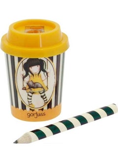 Santoro 671GJ0 Gorjuss Milkshake Pencil Sharpener Yellow 