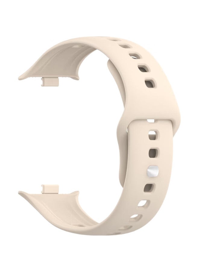 KMaxAI Compatible Silicone Watch Band For Vivo/Iqoo Watch Gt, Sports Watch Strap, Fresh Replacement Wristband, Soft Dopamine Smart Bracelet Band, Ivory White - Image 2