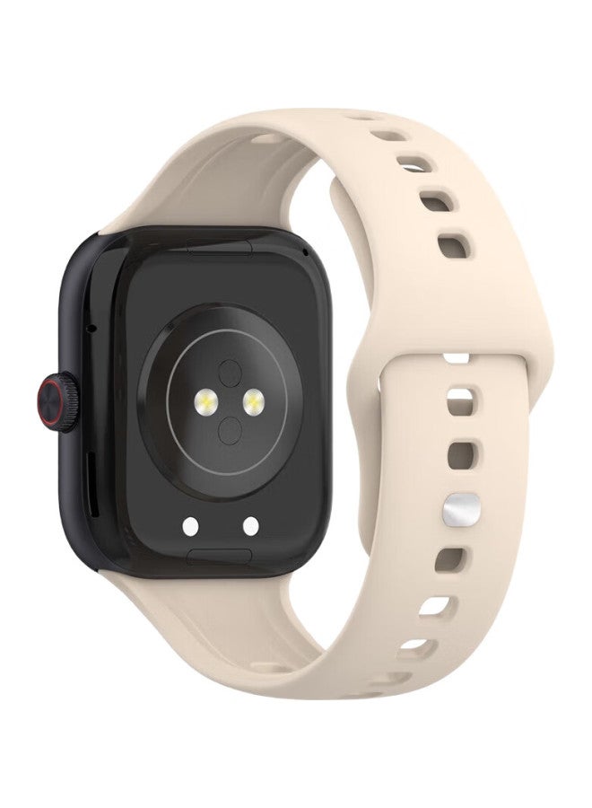 KMaxAI Compatible Silicone Watch Band For Vivo/Iqoo Watch Gt, Sports Watch Strap, Fresh Replacement Wristband, Soft Dopamine Smart Bracelet Band, Ivory White - Image 1