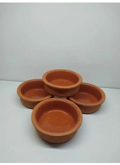 Devigo 4 Pieces of Rice Pudding Container 1st Quality Clay Casserole 4 Pieces of Rice Pudding, Casserole 