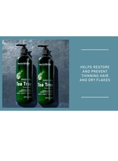 NEW YORK BIOLOGY THE ULTIMATE COSMECEUTICALS Tea Tree Shampoo and Conditioner Set Deep Cleansing for Relief of Dandruff Dry and Itchy Scalp Therapeutic Grade Helps Promote Hair Growth 500ml  - Image 2
