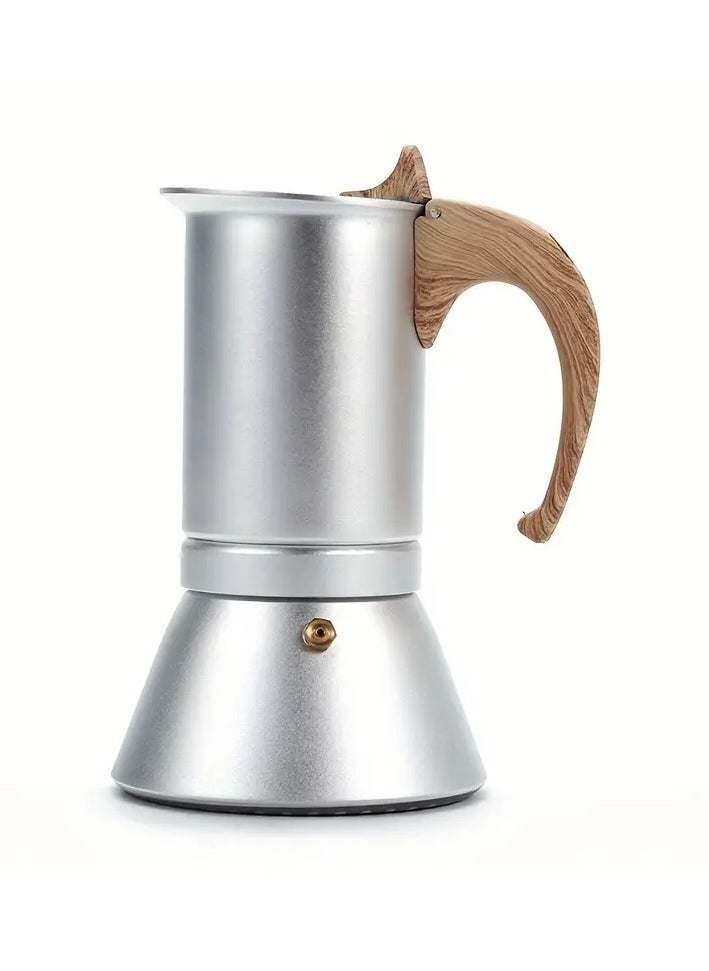 Gonice - 1pc/150ml, Portable Lace-up Moka Pot - Manual Coffee Maker forHome and Travel - Aluminum Coffee Pot with Electromagnetic Stove -Perfect for Coffee Lovers - Image 1