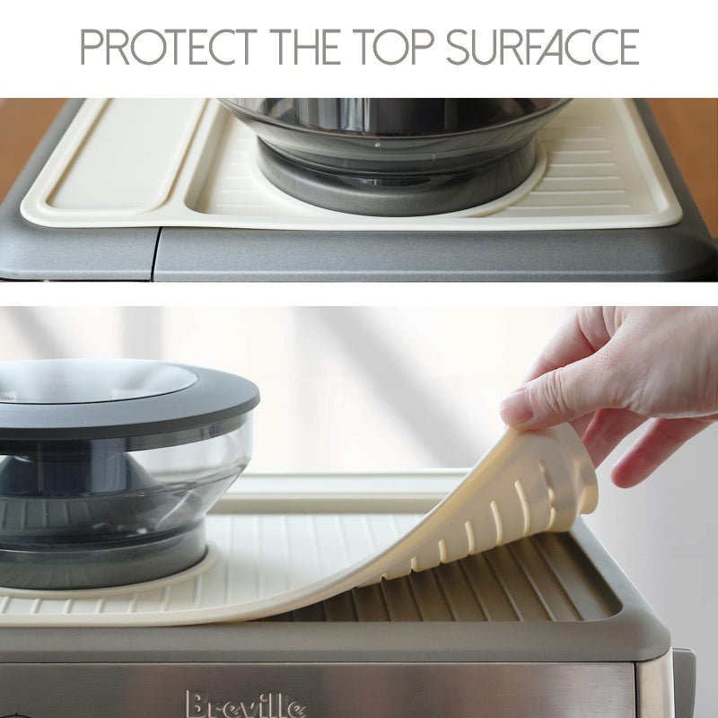 NOTSEK Tamping Mat for Breville 870/880, Silicone Top Mat for Breville Espresso Machine Accessories, Prevent Scratching, Beige - Image 4
