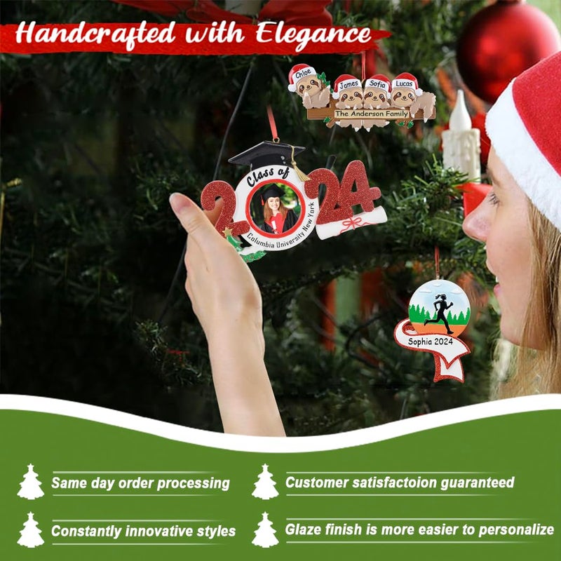 MAXORA Personalized Mitten Family of 12 Christmas Tree Ornament 2025 Family Tradition Christmas Keepsake Gift Collection for Parent, Grandparents, Kids, Grandchildren, Friends - Image 4