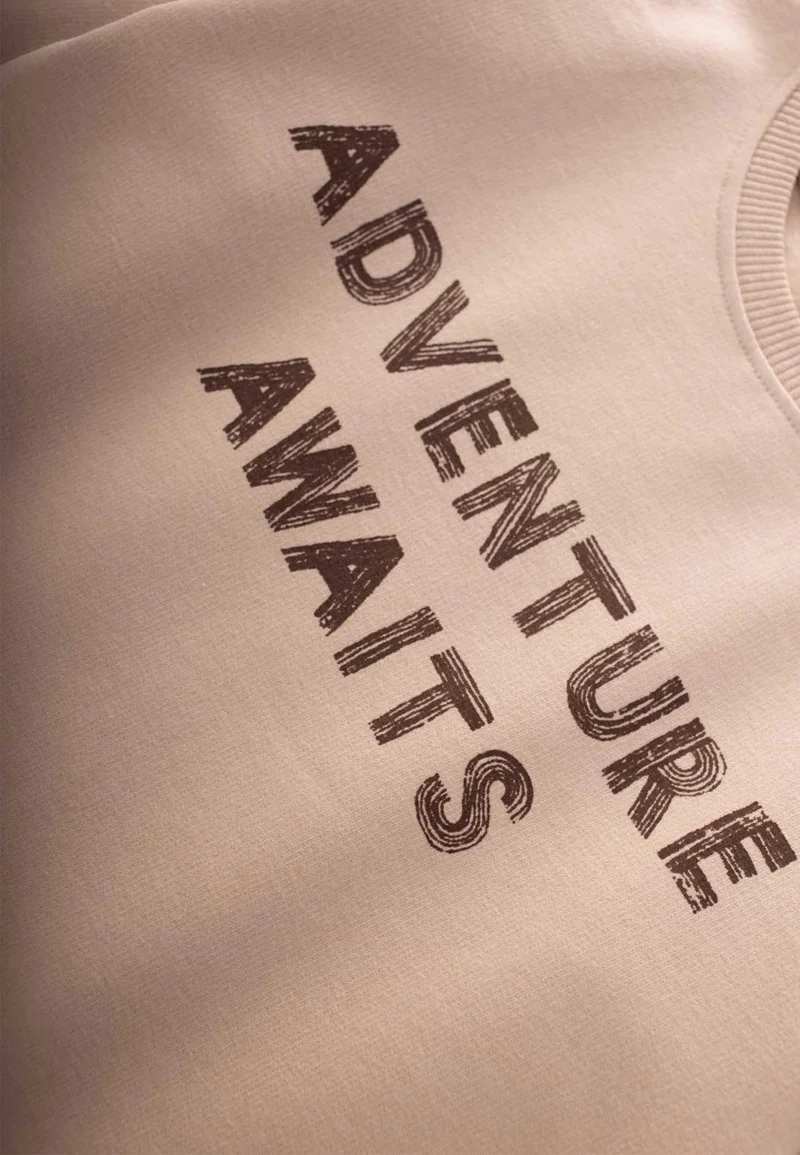 Cigit Adventure Printed Sweatshirt 2-10 Years Beige