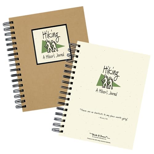 Write it Down series by Journals Unlimited, Guided Journal, Hiking, A Hiker's Journal, Full-size 7.5"x 9", Kraft Hard Cover, Made in USA - Image 2