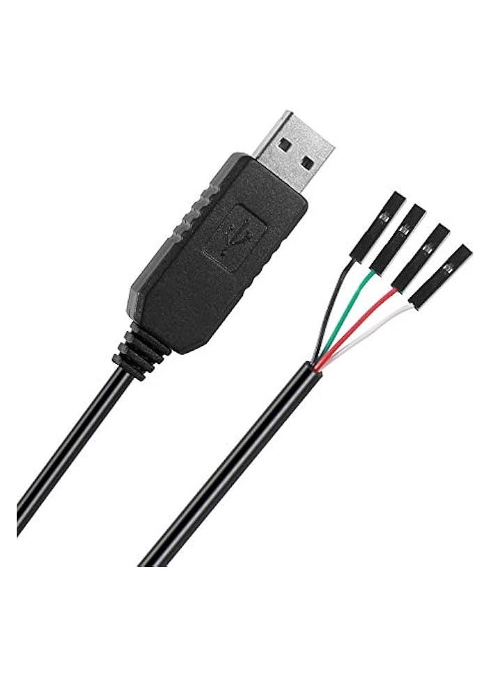 erorex - USB to TTL Serial Adapter 3.3V Debug Cable, USB to RS232 TTL Converter 4 Pin Female Socket Download Cable (PL2303HX Cable) - Image 1