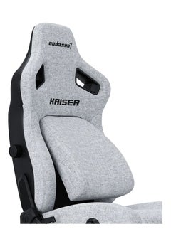 Anda Seat AndaSeat Kaiser 4 Series, XL, Linen Fabric, Ash Grey | AD12YDDC-XLL-20-G-CF  - Image 4