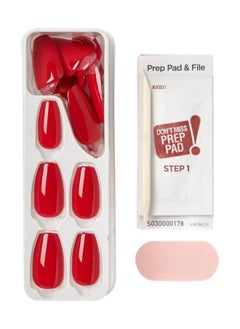 KISS Kiss Impress Color Nails Medium Coffin- Reddy or Not IMC510C  - Image 2