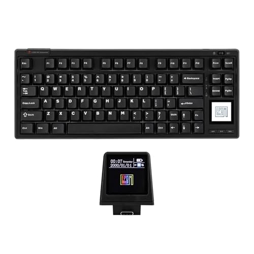 EPOMAKER RT80 75% Wireless Gaming Keyboard with Touch Screen and Mini Display, Tri-Mode Mechanical Keyboard, Hot-swap, Creamy Sound, NKRO for Office Game (Black, Wisteria Linear Switch) - Image 1