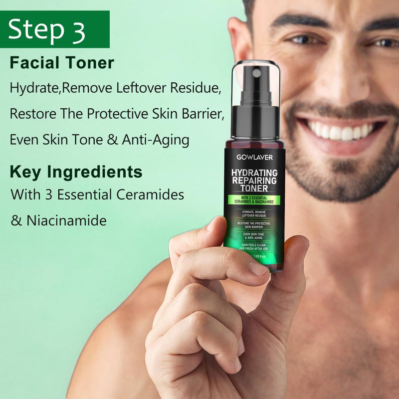 GOWLAVER Gifts for Men,Skin Care for Men,Hydrating & Moisturizing Face Care Routine for Mens All Skin Types,Birthday Fathers Gifts Valentines for Him Dad Boyfriend Husband Christmas Stocking Stuffers - Image 4
