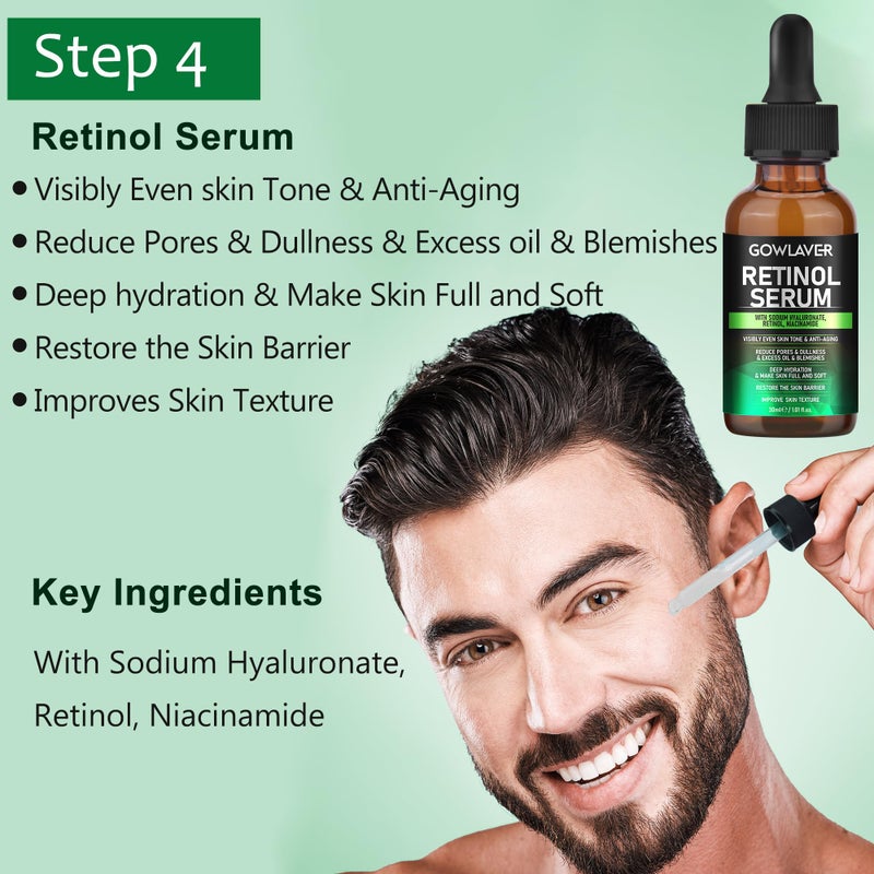 GOWLAVER Gifts for Men,Skin Care for Men,Hydrating & Moisturizing Face Care Routine for Mens All Skin Types,Birthday Fathers Gifts Valentines for Him Dad Boyfriend Husband Christmas Stocking Stuffers - Image 5