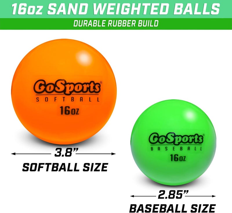 GoSports GoSports Weighted Training Balls  Choose Baseball or Softball  Hitting  Pitching Training for All Skill Levels  Improve Power and Mechanics - Image 3