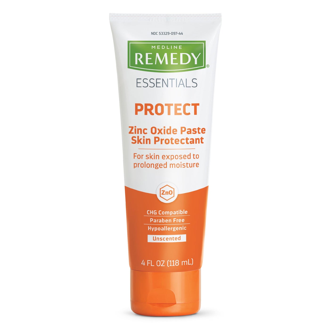 Medline Remedy Essentials Zinc Oxide Skin Protectant Paste 4 oz Tube Unscented Barrier Incontinence Cream Diaper Rash Adults Elderly Hypoallergenic Paraben Free