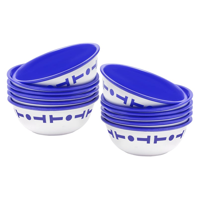 Cutting EDGE Double Color Big Bowl for Snacks, Kitchen, Serving Food, Plastic Bowl 300ml Capacity Pack of 6 Blue - Image 5