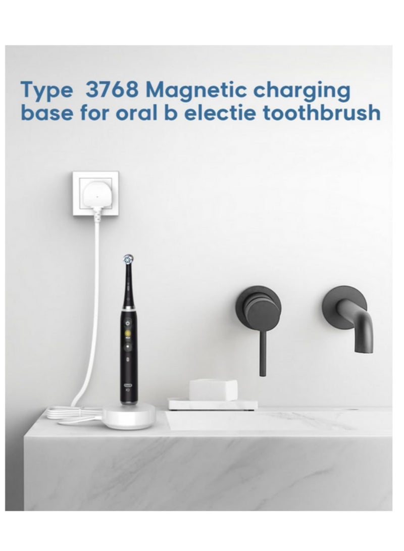 1PCS Magnetic Charger for Oral B iO 7/8/9Series Electric Toothbrush Charging Base Replacement for iO 3768 Model with UK Plug IPX7 Waterproof Rating Power Adapter - Image 3
