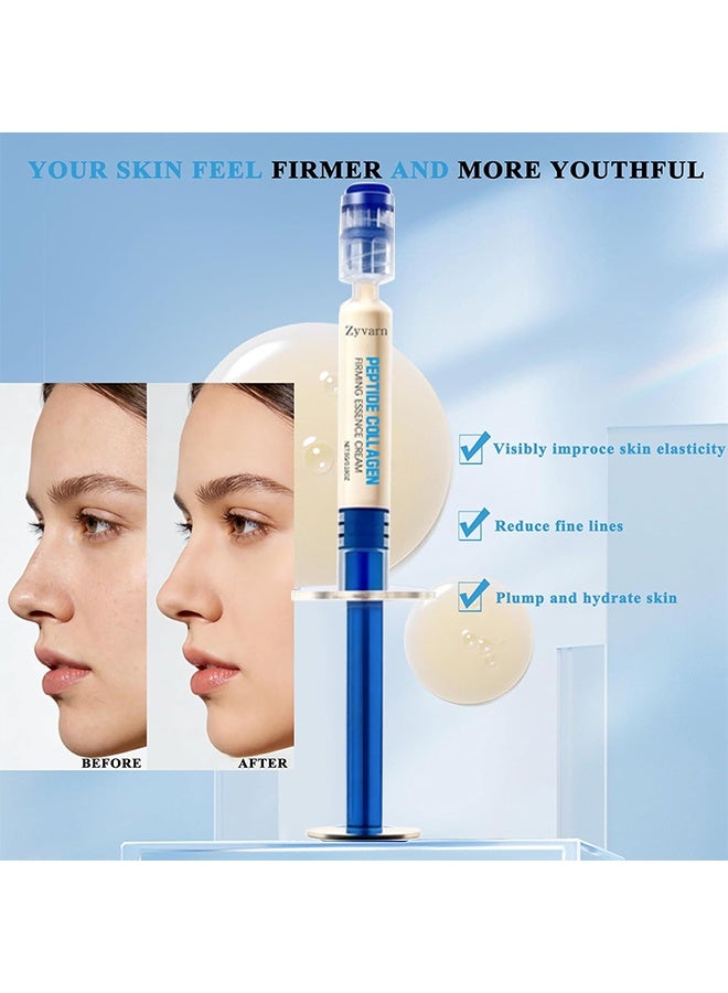 Zyvarn Peptide Collagen Firming Essence Cream, Polypeptide Collagen Elastic Essence Cream, Anti-Wrinkle Firmer Skin Moisturizer, Peptide Anti-Wrinkle Firming Cream With Micro Molecular Collagen For All Skin Types - Image 2