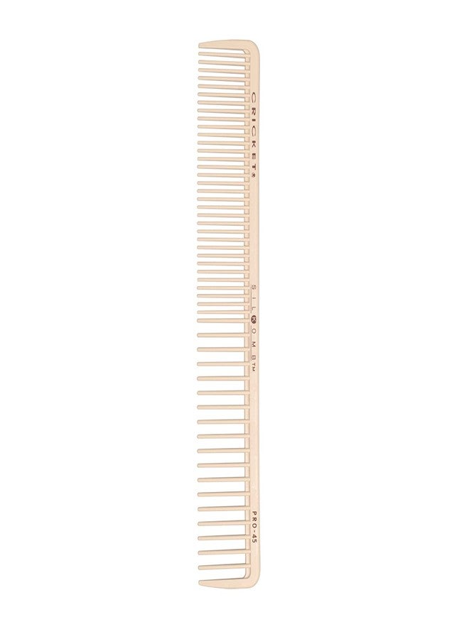 Cricket Silkomb Pro-45 All Purpose Professional Hair Stylist Comb - Japanese Made, Silicone Injected, Dual Tooth Patterns for Detangling, Cutting, Coloring & Styling All Hair Types - Image 1