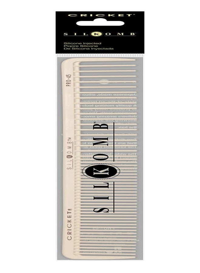 Cricket Silkomb Pro-45 All Purpose Professional Hair Stylist Comb - Japanese Made, Silicone Injected, Dual Tooth Patterns for Detangling, Cutting, Coloring & Styling All Hair Types - Image 5