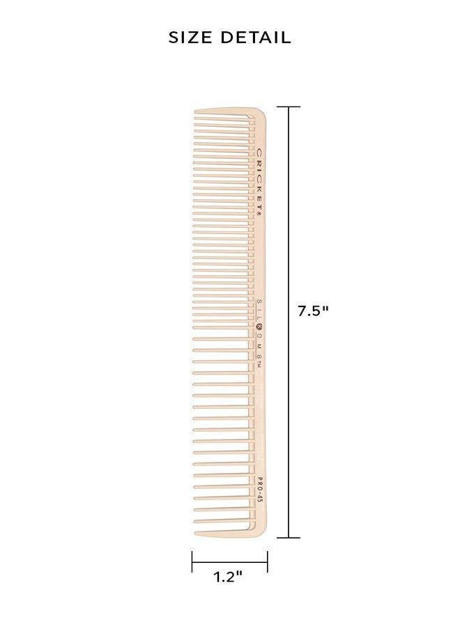 Cricket Silkomb Pro-45 All Purpose Professional Hair Stylist Comb - Japanese Made, Silicone Injected, Dual Tooth Patterns for Detangling, Cutting, Coloring & Styling All Hair Types - Image 4