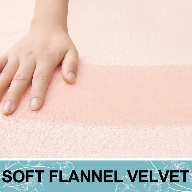 Smiry Memory Foam Bath Mat 47"" x 24""  Extra Soft Absorbent Bathroom Rugs Non Slip Bath Rug Runner for Shower Bathroom Floors  Pink - Image 3