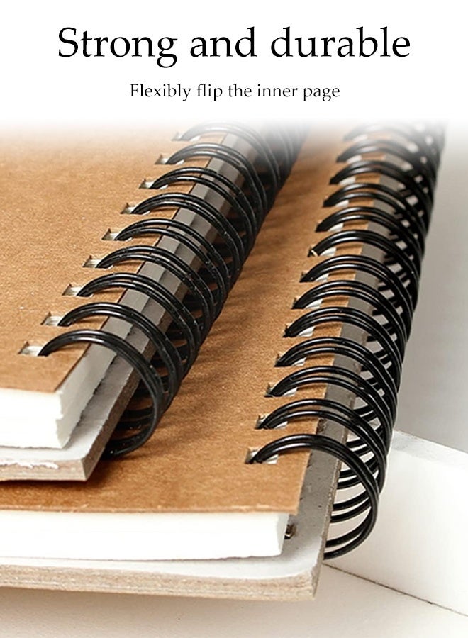 DUNISO دفتر ملاحظات حلزوني 2 قطعة، دفتر صفحات فارغة، منتج مكتبي للرسم/الكتابة، دفاتر ملاحظات لكتابة الملاحظات في المدرسة، المكتب، المنزل، 30 ورقة من الورق السميك (A4)  - Image 4