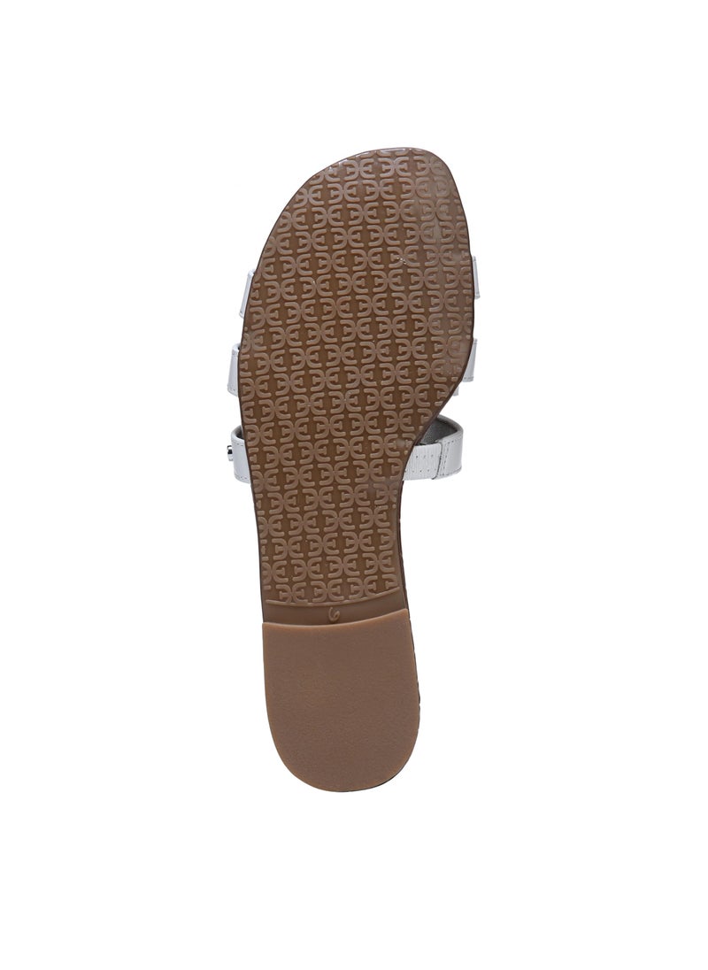 Sam Edelman Sam Edelman Women’s Bay Classic Slide Sandal, Bright White Vaquero Saddle Leather,7  - Image 5