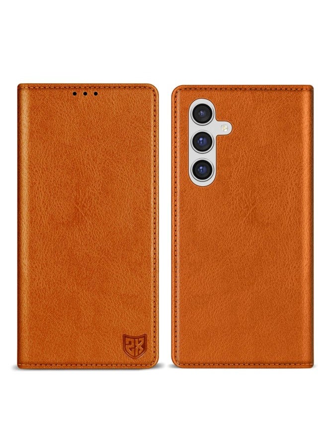 ZZXX Samsung Galaxy A54 5G Wallet Case with [RFID Blocking] Card Slot Stand Strong Magnetic Leather Flip Fold Protective Phone Case for Samsung Galaxy A54 5G Case Walle(Brown-6.5 inch) - Image 1