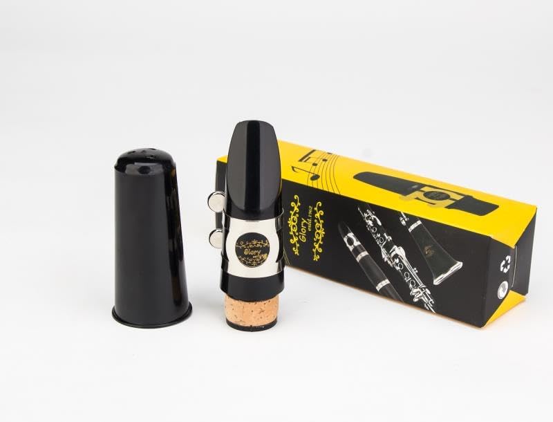 Glory Clarinet Mouthpiece Kit with Ligature,one reed and Plastic Cap,Black - Image 2