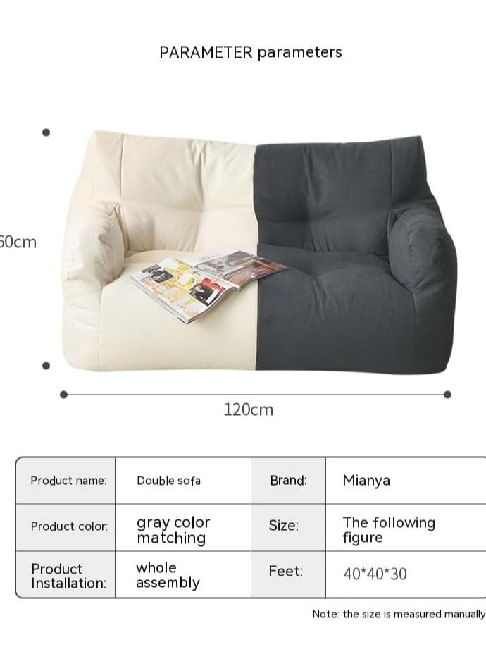 Generic Bean Cushion, Lightweight, Seating For Two, Bean Bag, Extra Large, Bean Sofa, Fatigue Relief, Sofa Cushion, Removable, Washable, Can Be Used As An Armrest On Both Sides, Corner Sofa, Patchwork Sofa, A Small Sofa That You Can Lie Down And Sleep On In The Balcony, Soft Sofa.  - Image 4