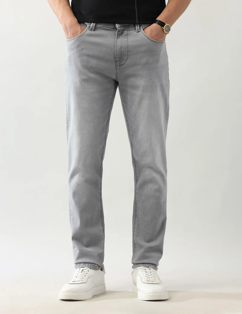 Slim Tapered Fit Light Washed Jeans