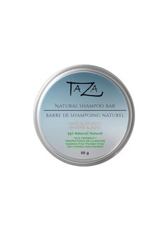 Taza Taza Premium Natural Oats and Honey Shampoo Bar (80 grams), Contains Coconut Oil, Hydrolyzed Oat Protein, Panthenol, Beer Powder, Rhassoul Clay 