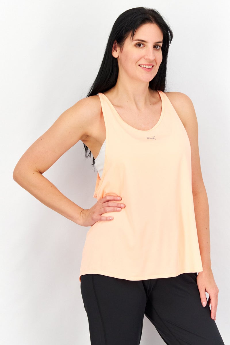 PUMA Women Sportswear Fit Sleeveless Training Tank Top, Coral  - Image 1