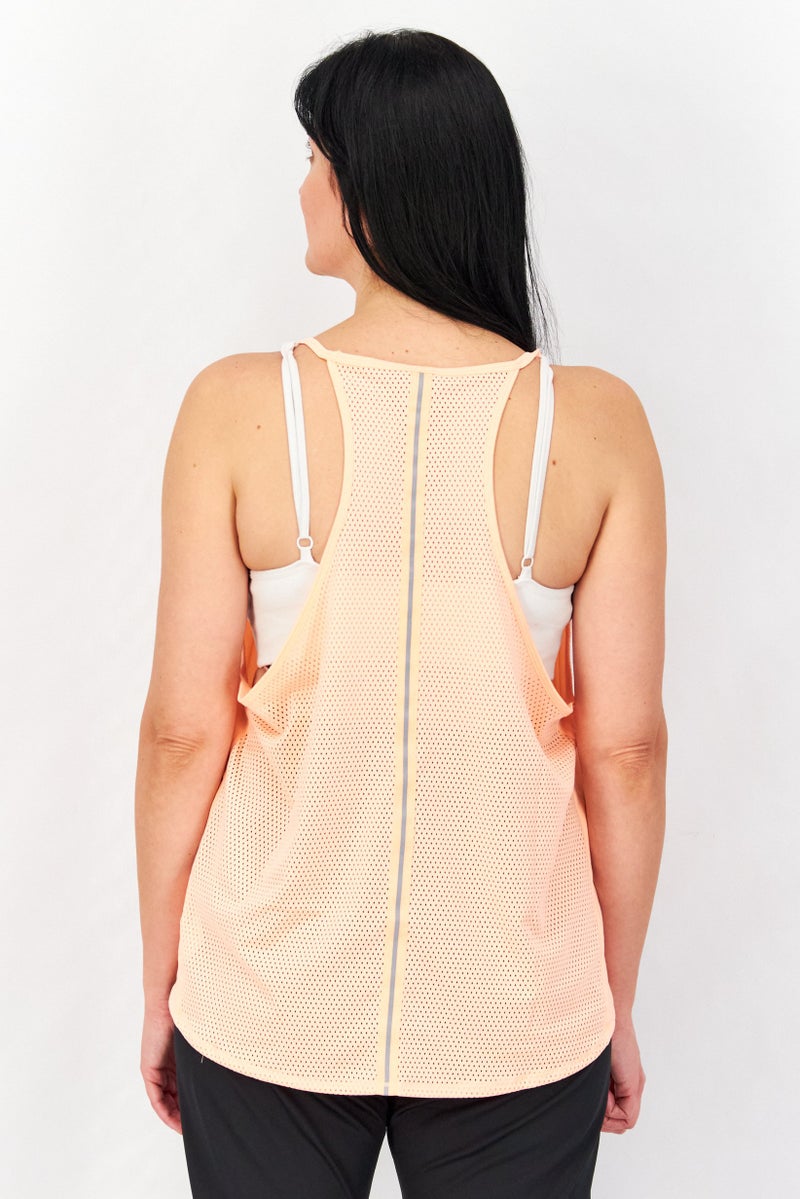 PUMA Women Sportswear Fit Sleeveless Training Tank Top, Coral  - Image 3