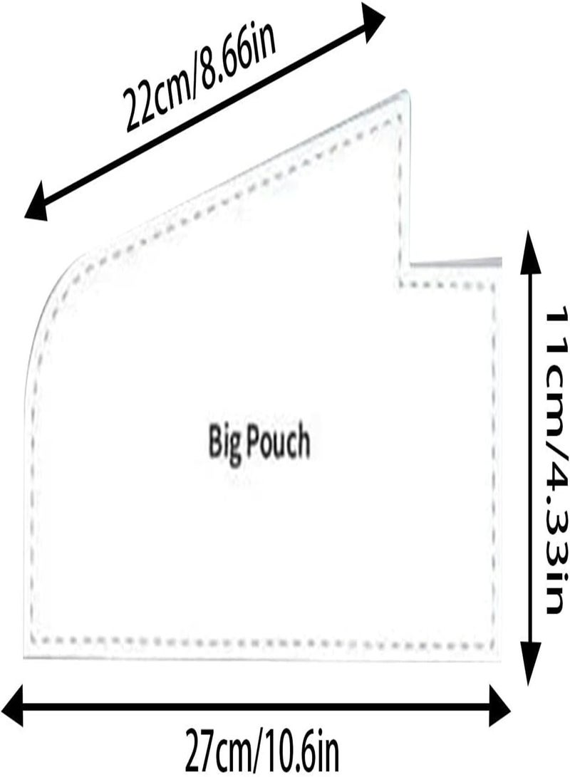 GGOOT Flying Geese Pouch Cutting Template Set,Flying Geese Pouch Cutting Template - Quilting Rulers and Templates, DIY Quilting Sewing Crafts Embroidery for Sewing - Image 4