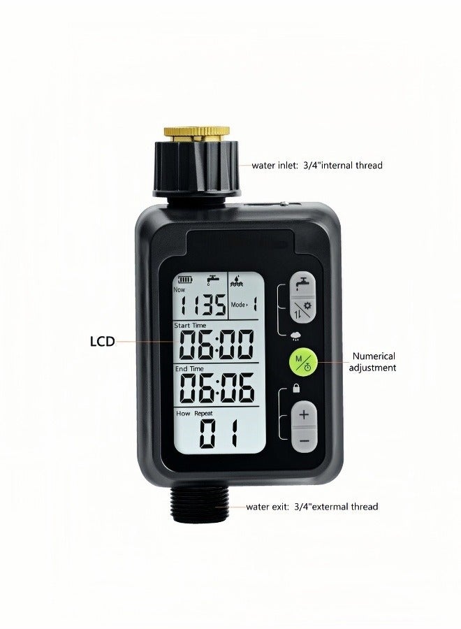 شاشة كبيرة توقيت الري الآلي أسود 420 جرام - Image 1