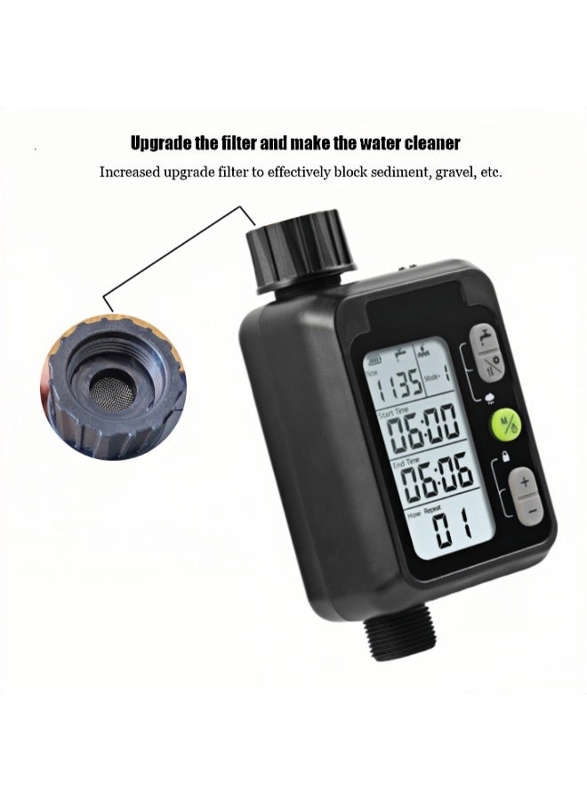 شاشة كبيرة توقيت الري الآلي أسود 420 جرام - Image 4